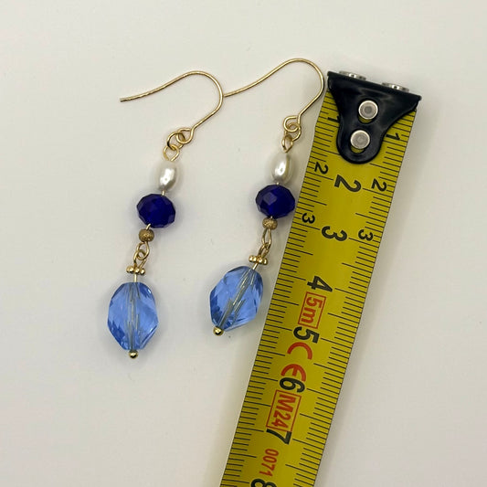 Blue Poise – stainless steel oorbellen