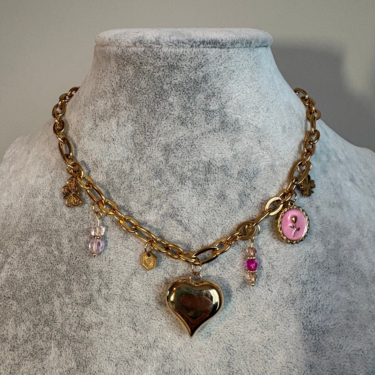 The Blush Heart Charm Ketting