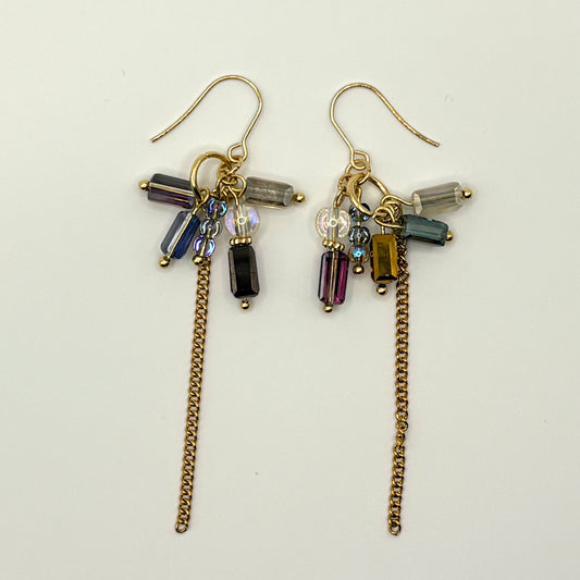 Gilded Fragments – stainless steel oorbellen