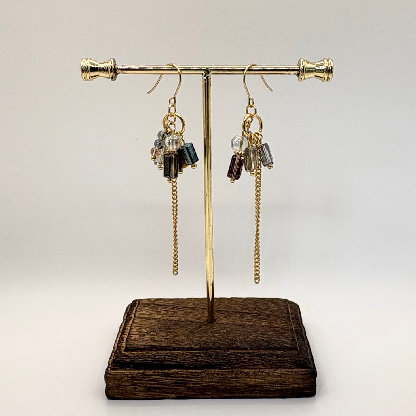 Gilded Fragments – stainless steel oorbellen