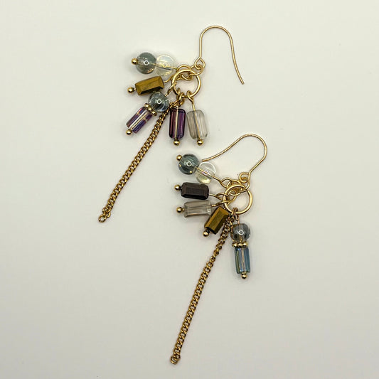 Muted Mosaic – stainless steel oorbellen