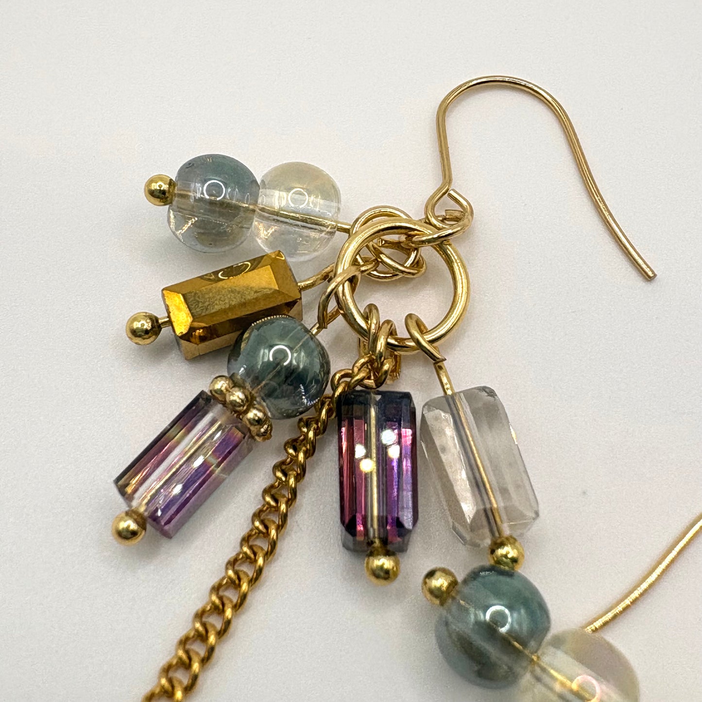 Muted Mosaic – stainless steel oorbellen