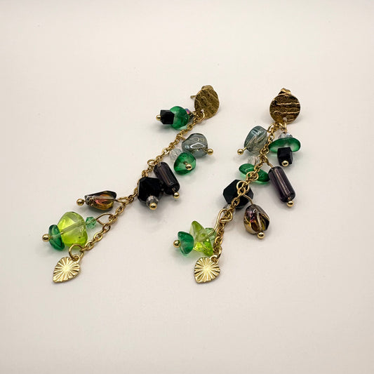 Verdant Relics – stainless steel oorbellen