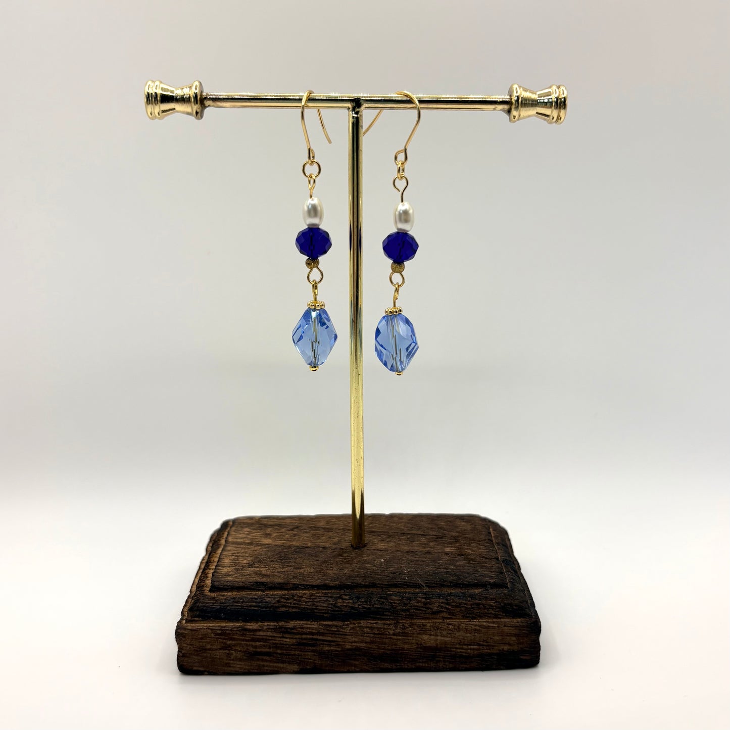 Blue Poise – stainless steel oorbellen