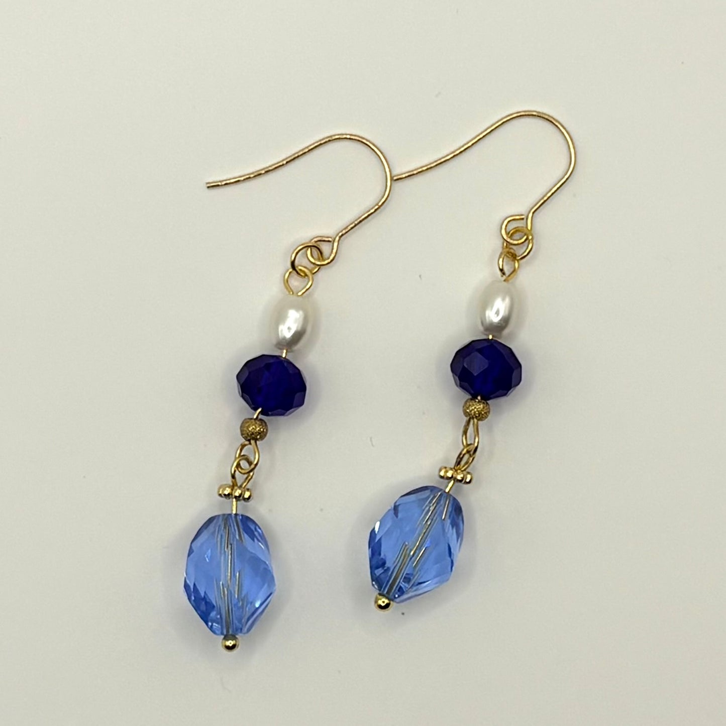 Blue Poise – stainless steel oorbellen