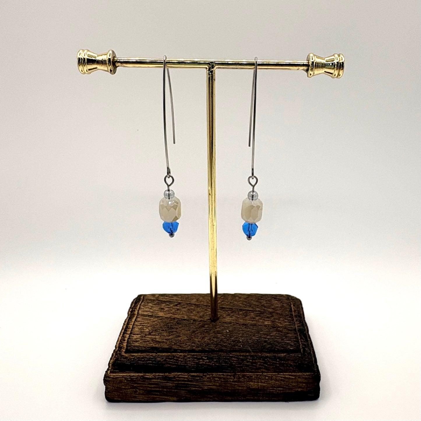 Quiet Contrast – stainless steel oorbellen