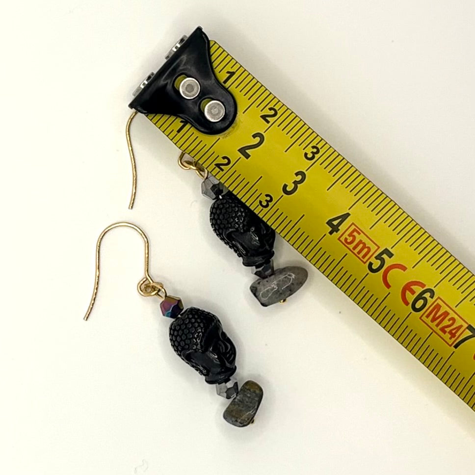 Boeddha - oorbellen van stainless steel