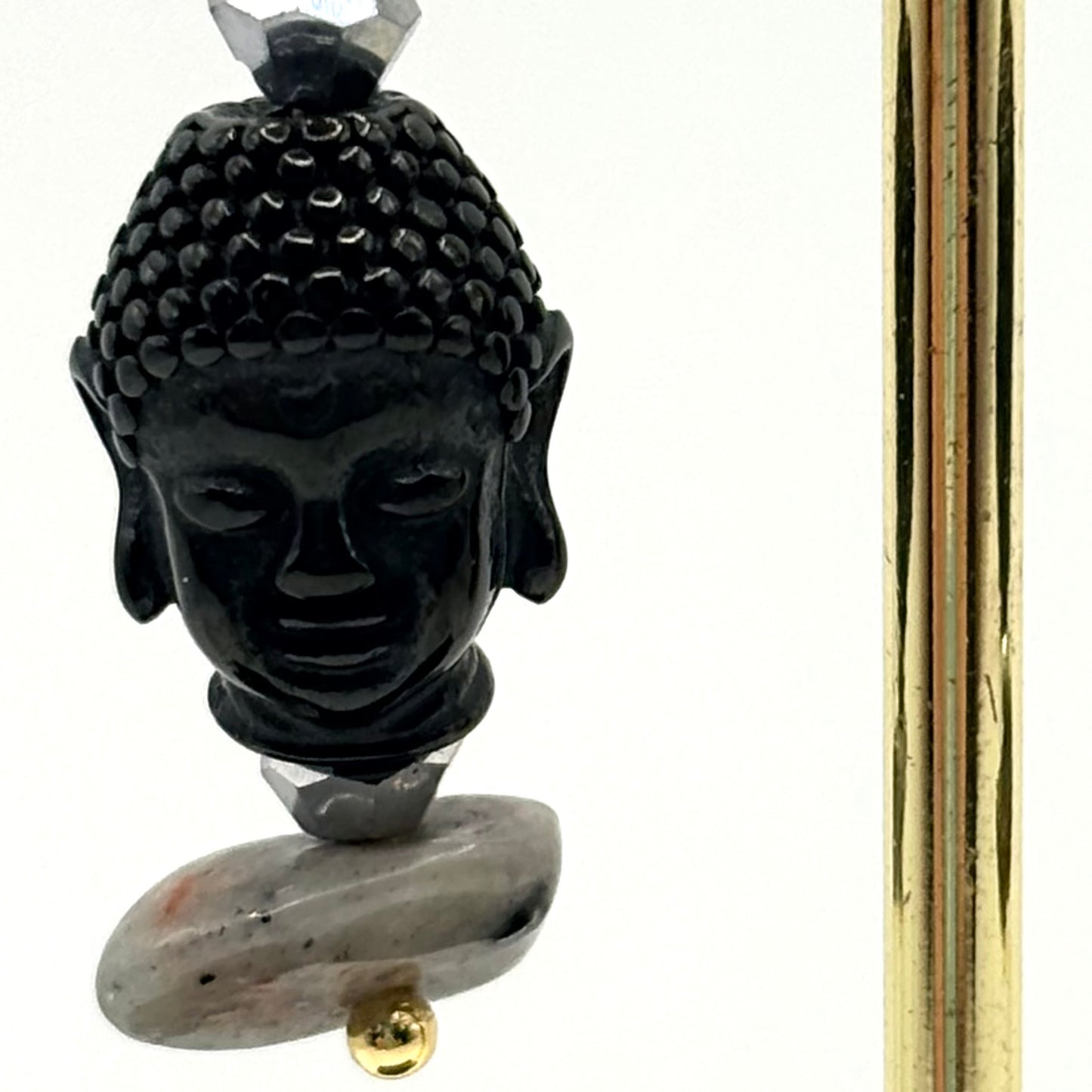 Boeddha - oorbellen van stainless steel